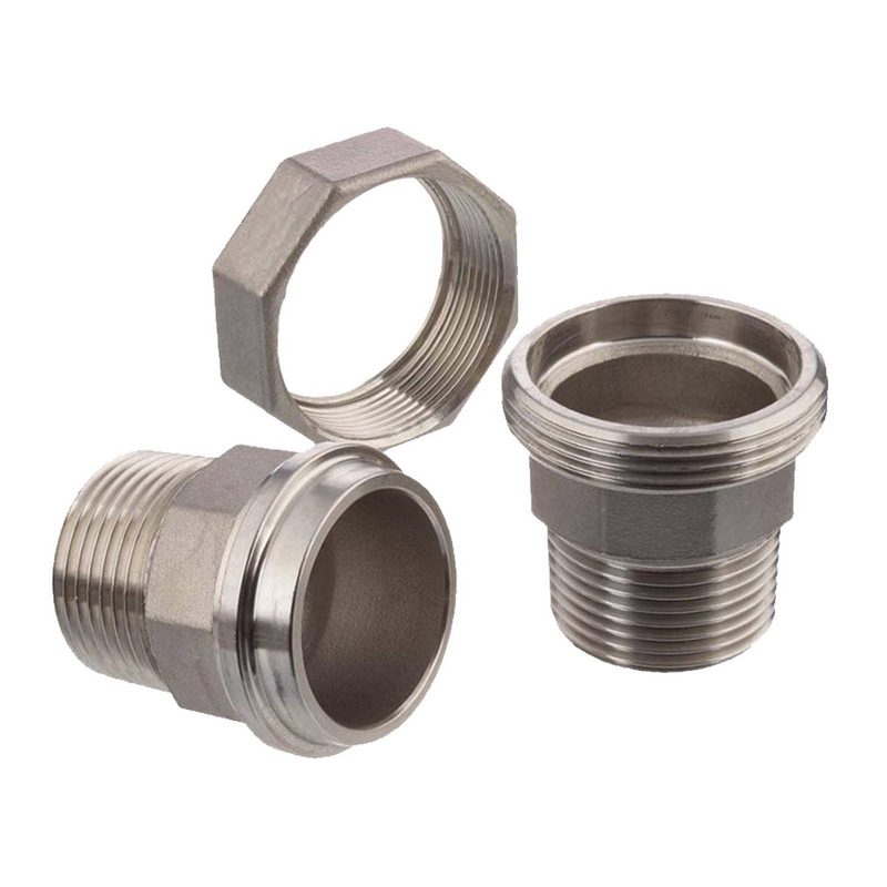 3/8" Edelstahl Fitting V4A AISI 316 Verschraubung Außen x Außengewinde AG konisch dichtend - PN 16 bar