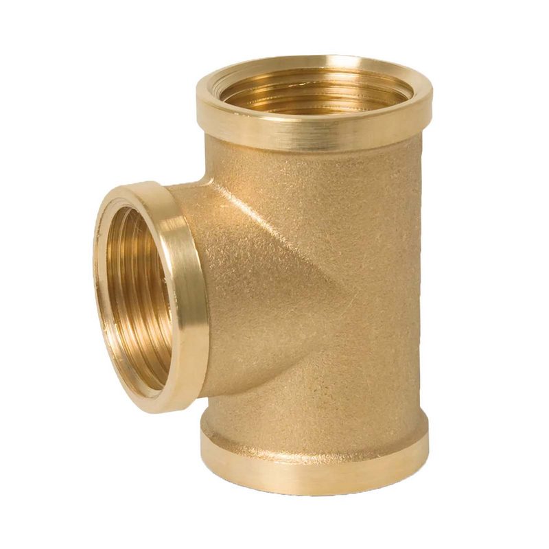 1/4" T-Stück 90° Nr. 130 Innen x Innengewinde IG Messing Fittings PN 30 bar