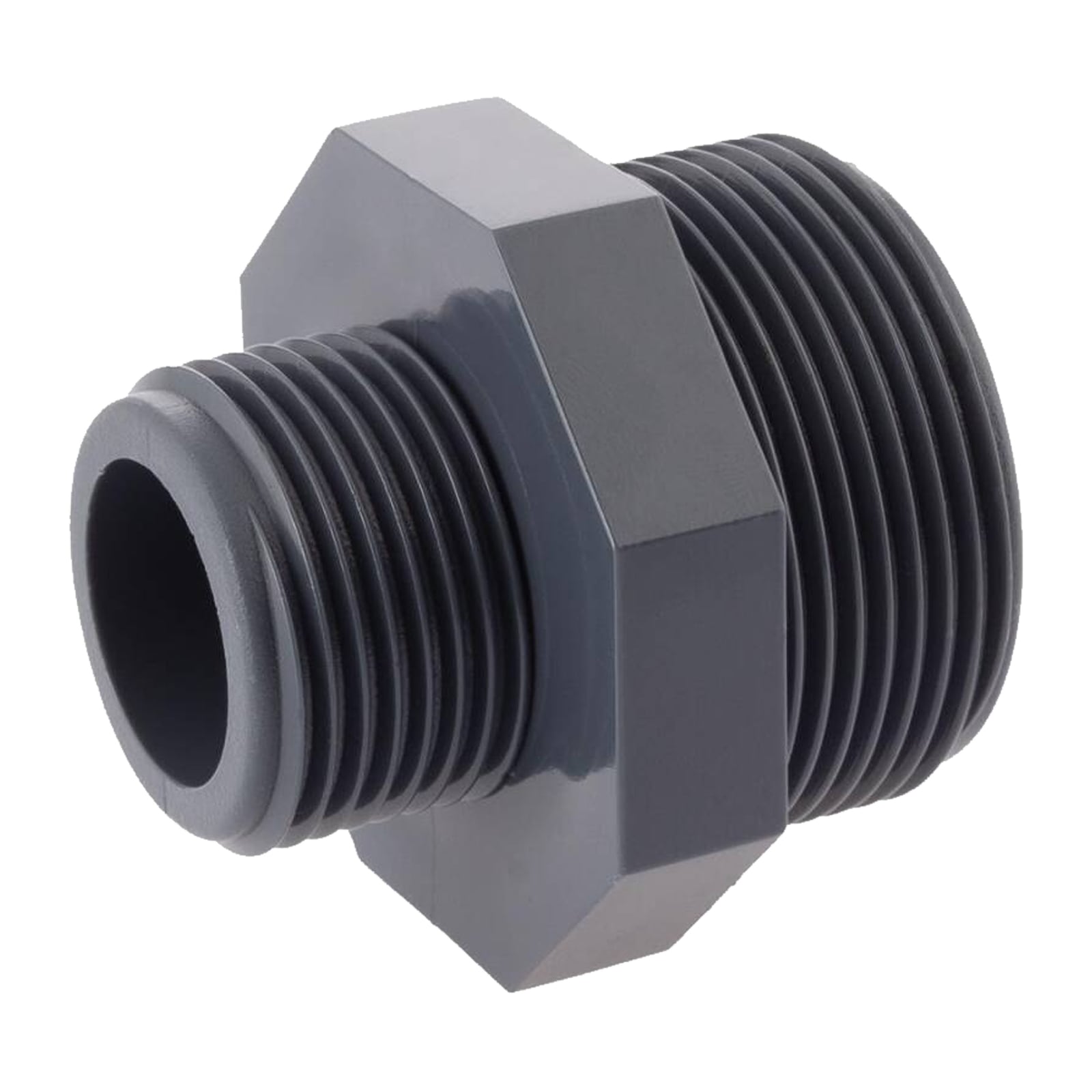 4 x 3" PVC Fitting Reduzier Nippel Außengewinde Verbinder - PN 10 bar
