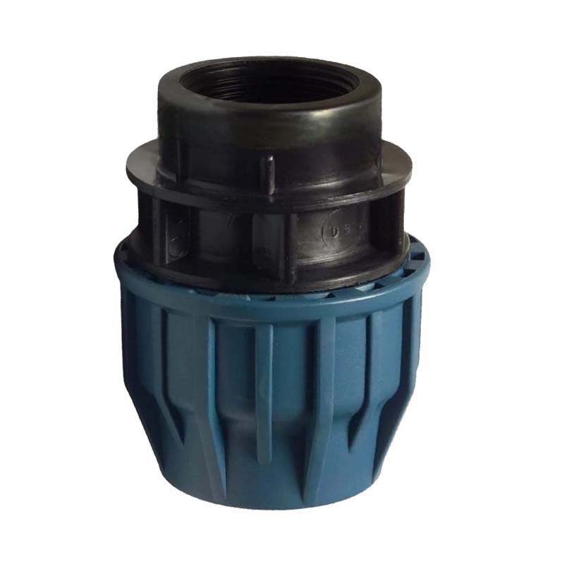 50 mm x 1 1/4" PE PP Fitting Klemm Verbinder Verschraubung Muffe Rohr Kupplung x IG DVGW - PN 16 bar