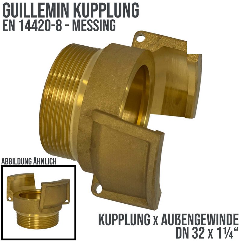 DN 32 Guillemin Kupplung BSPP Außengewinde AG 1 1/4" Messing - PN 16 bar