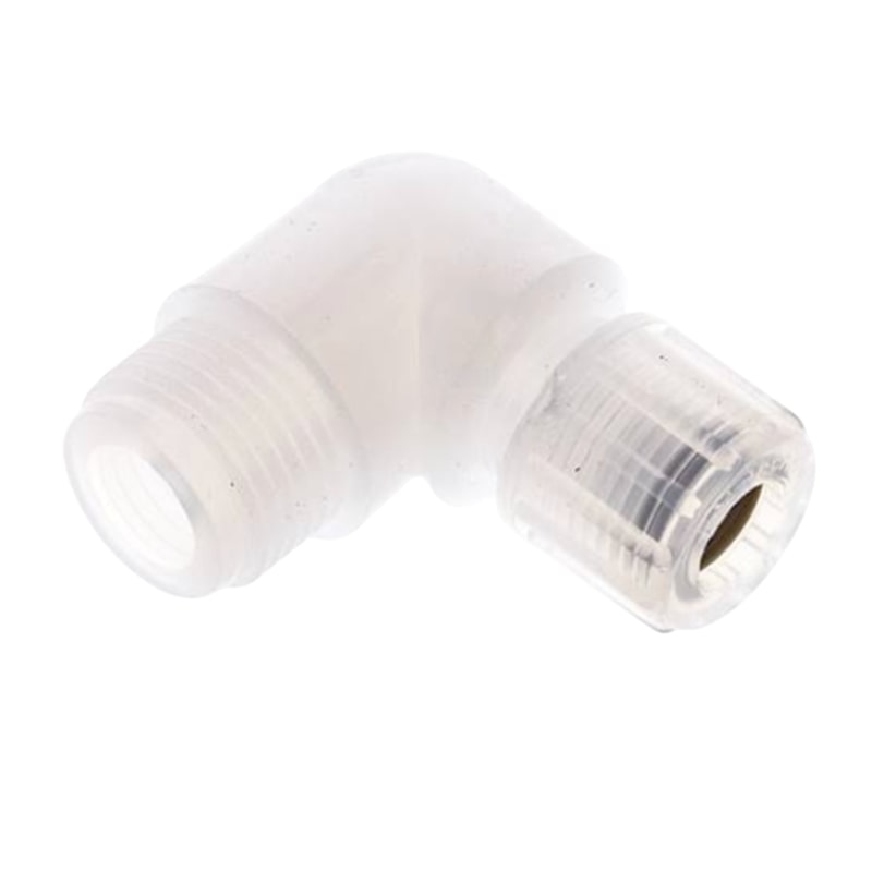 10 x 8 mm x 1/2" Winkel 90° Kupplung Aussengewinde PFA Verschraubung PA PP Schlauch FDA - PN 10 bar