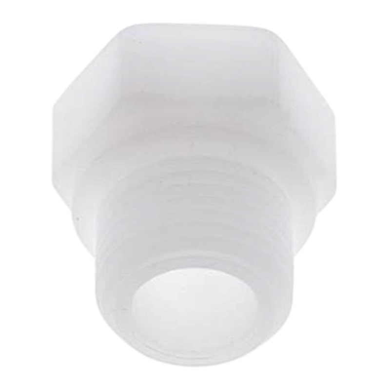 3/8" x 1/4" PP Gewinde Fitting FDA Reduzier Nippel Außen x Innengewinde Verbinder weiß - PN 10 bar