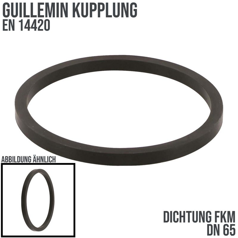 DN 65 Guillemin Kupplung Ersatz Dichtung FKM schwarz