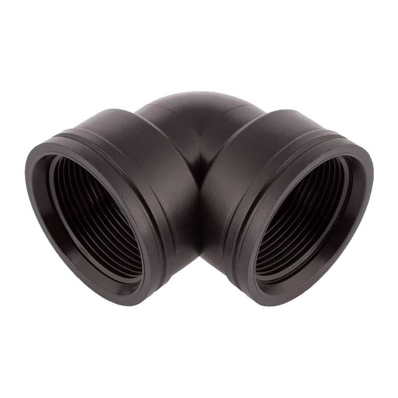 2 " PP Gewinde Fitting Winkel 90° schwarz Innen x Innengewinde IG Polypropylen - PN 10 bar