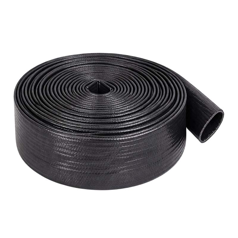 26 mm PVC Flach Schlauch Wasser Druck Luft schwer schwarz PN 30 bar - 60 m