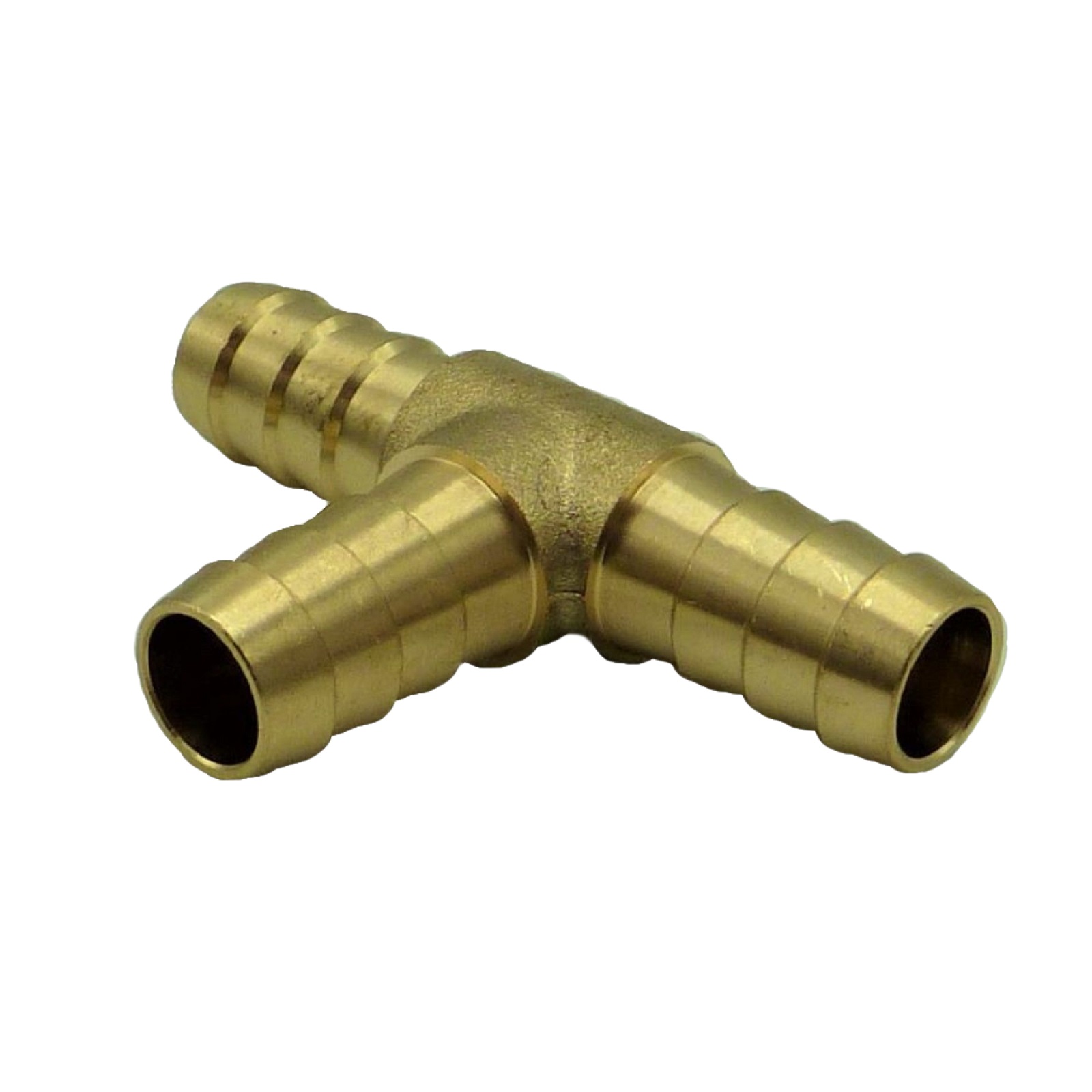 6 mm - 1/4" Zoll T-Stück Schlauch Verbinder Verteiler Tülle Kupplung Reparatur Messing PN 10 bar