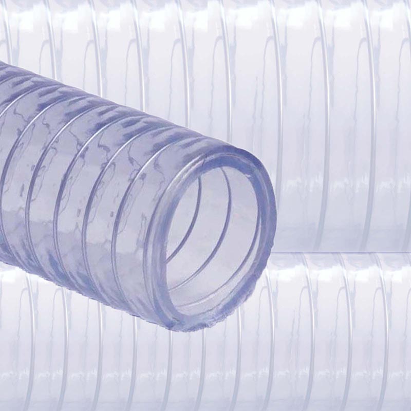 40 mm Saug Ansaug Druck Abwasser Pumpen Schlauch Stahlspirale transparent PN 3 bar