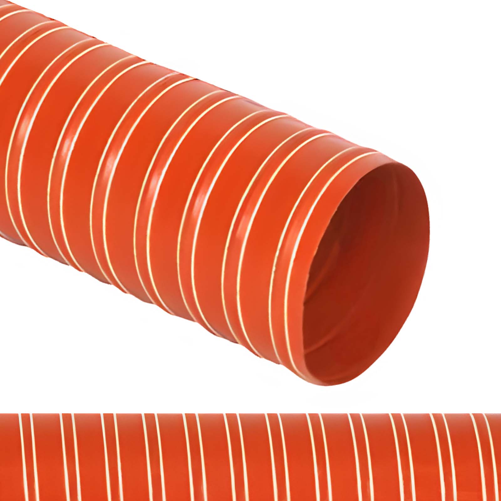305 mm Silikon Heißluftschlauch rot - zweilagig - Wandstärke 0,46 mm - PN 0.2 bar
