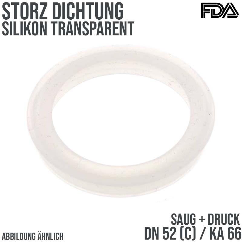 Dichtung STORZ  C DN 52 KA 66 Kupplung (Saug/Druck) Silikon transparent FDA