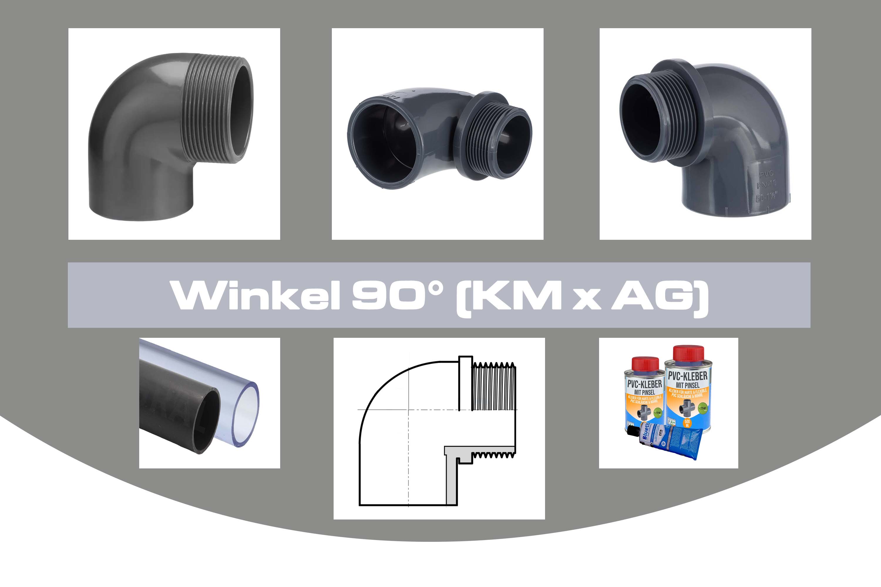 Winkel 90° (KM x AG)