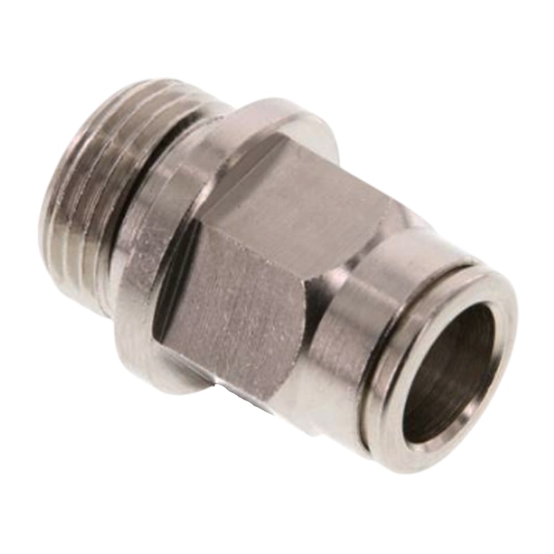 4 mm x 1/4" Pneumatik Schnell Steck Verbinder IQS MSV Messing Außengewinde zylindrisch - PN 16 bar