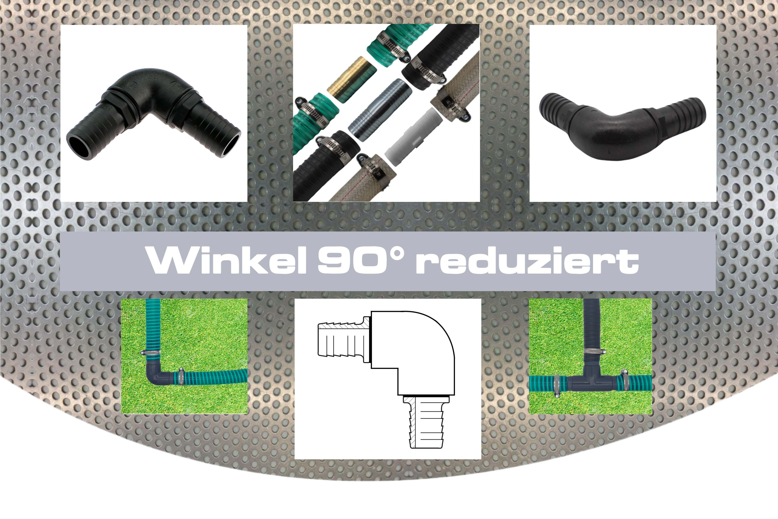 Winkel 90° reduziert