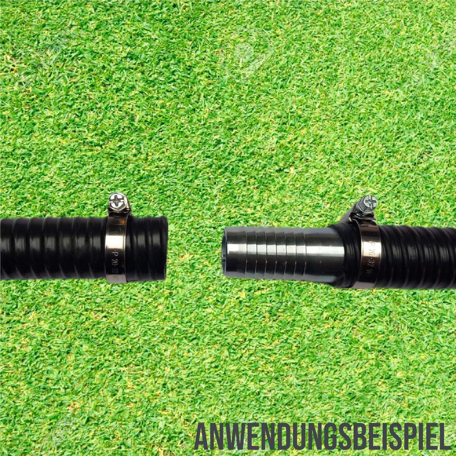 Schlauch Reparatur Set Teichschlauch Profi schwer Verlängerung 50 mm (2") - 7-teilig