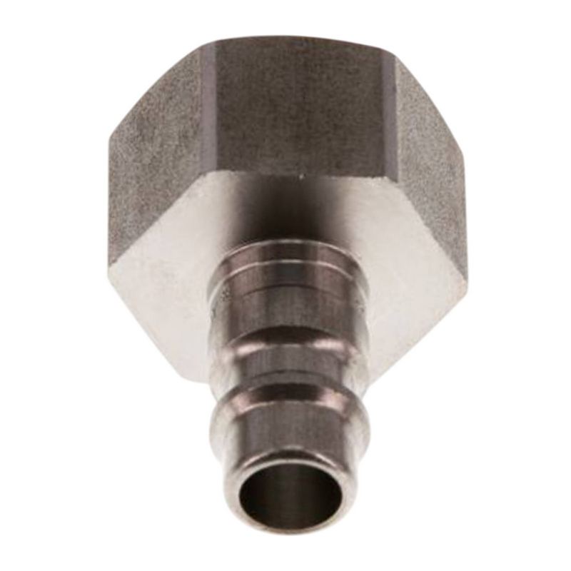 1/2" Druckluft Stecker Nippel Einsteck Anschluss Edelstahl NW 7,2 mit Innengewinde IG - PN 35 bar