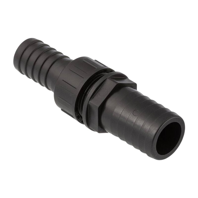 32 x 25 mm Schlauch Verschraubung reduziert 2-fach Stutzen Tülle Pool Teich Garten PP schwarz - PN 6 bar
