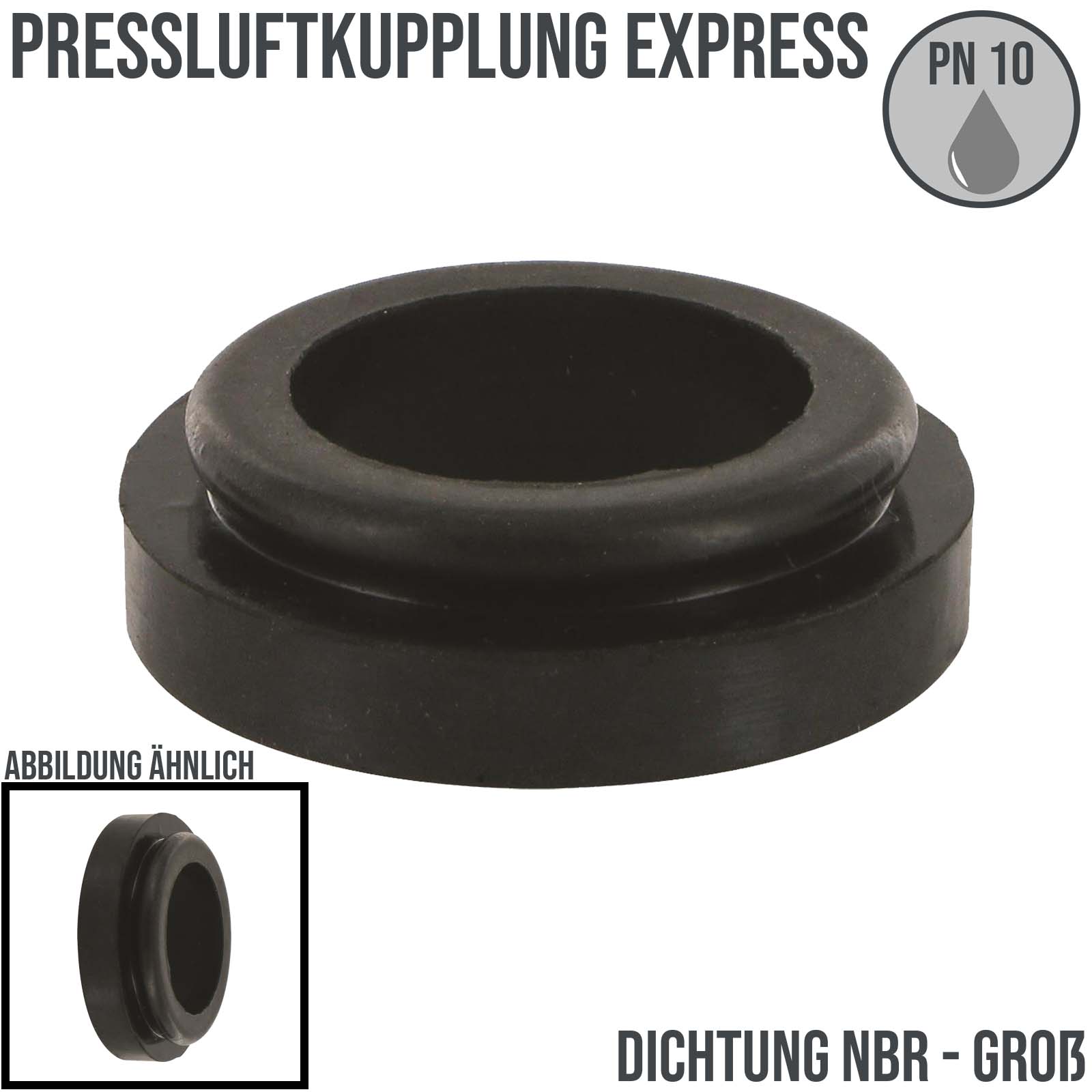 Dichtung Universal gross Pressluft Klauen Kupplung Express NBR schwarz