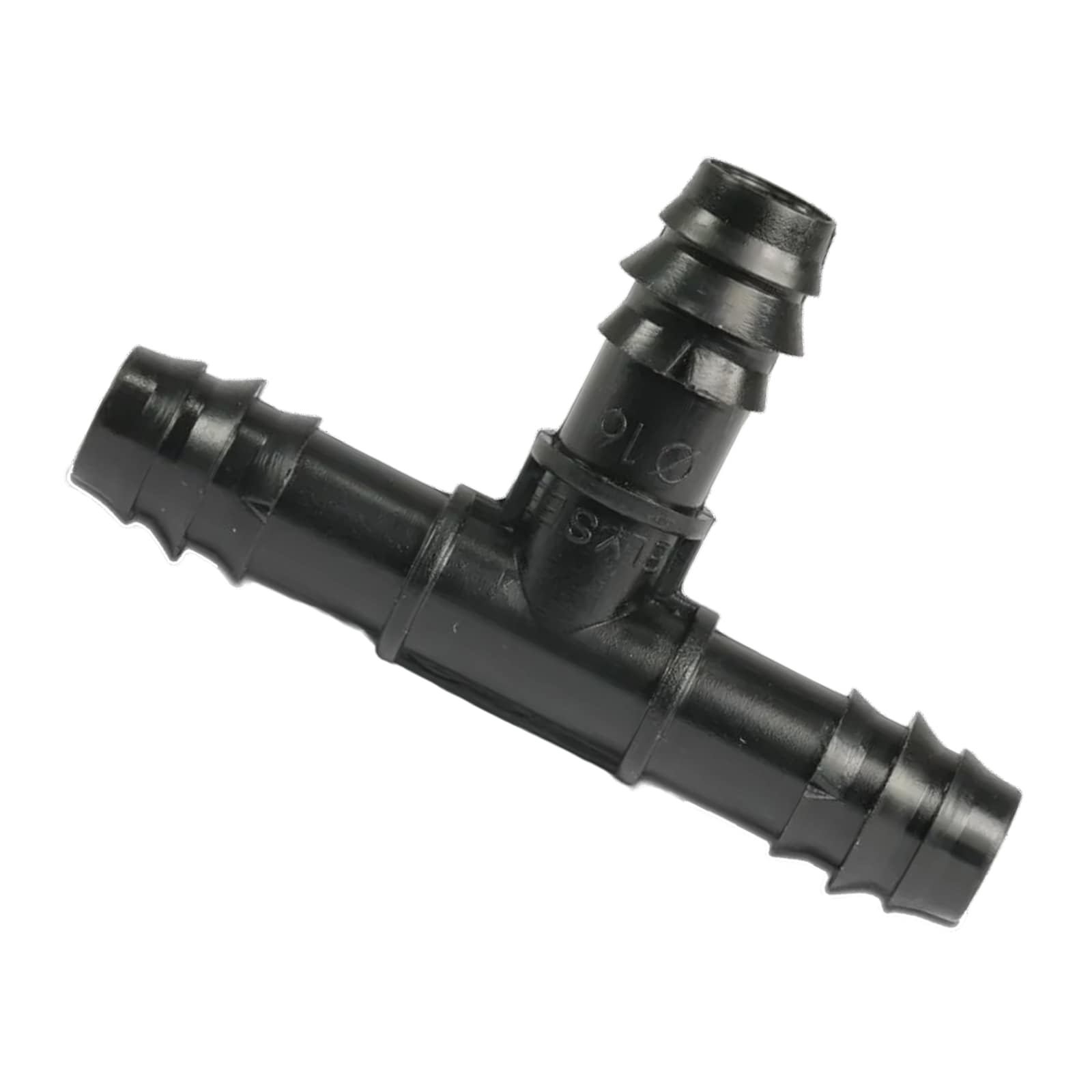 25 mm POM T-Stück 90° Schlauch Verbinder Stutzen Tülle Kupplung Tropf Fitting schwarz PN 4 bar