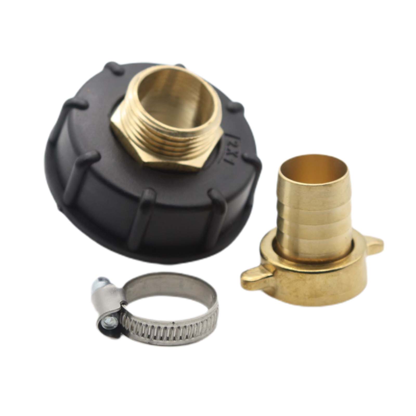 S60 x 6 IBC Adapter auf 1" Doppelnippel + 2/3 Tülle 1" (25mm) Container Tank Zubehör