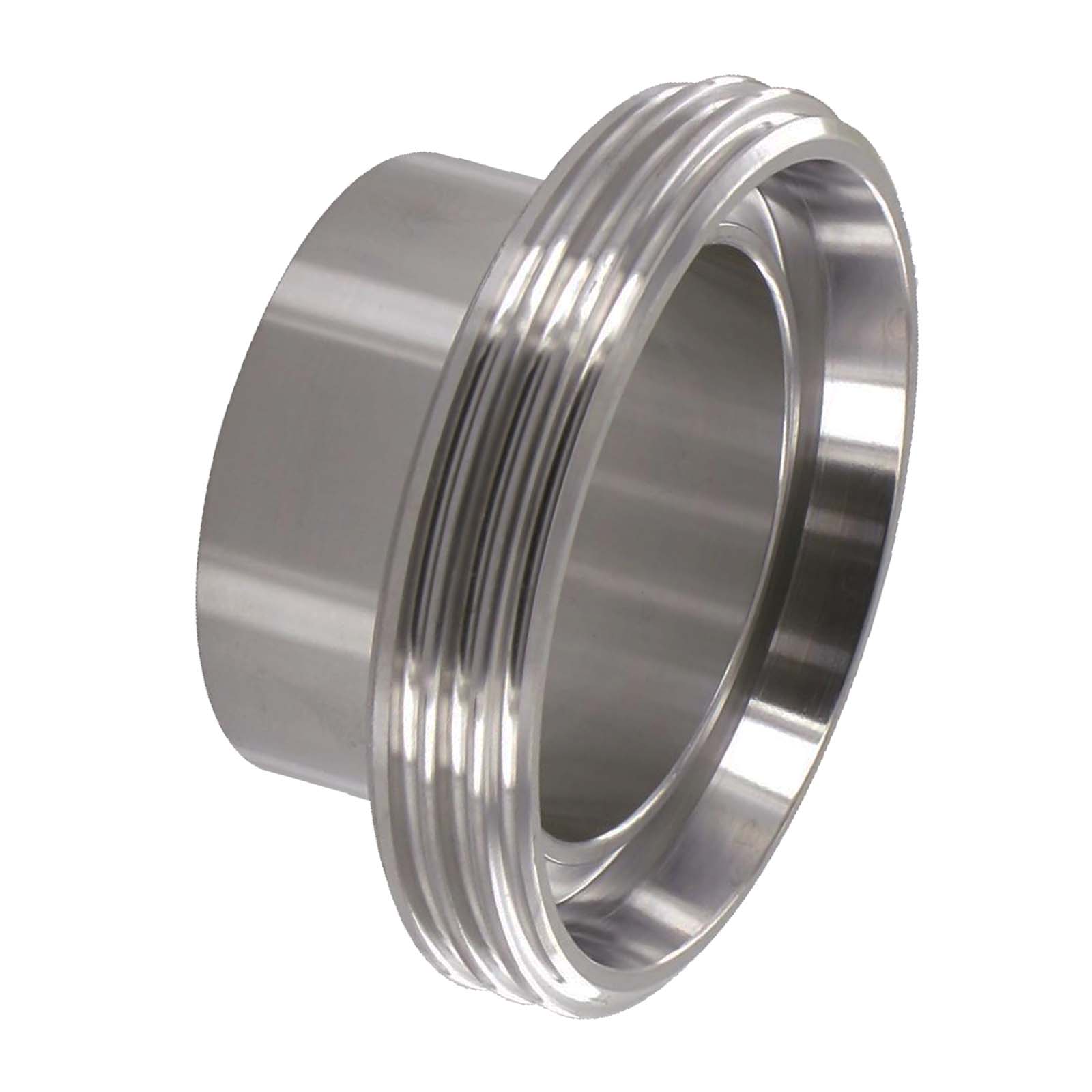 DN 100 Milchrohr Verschraubung DIN 11851 VT Vaterteil Stutzen Außengewinde Anschweißende ID x AD 100 x 104 mm - PN 25 bar