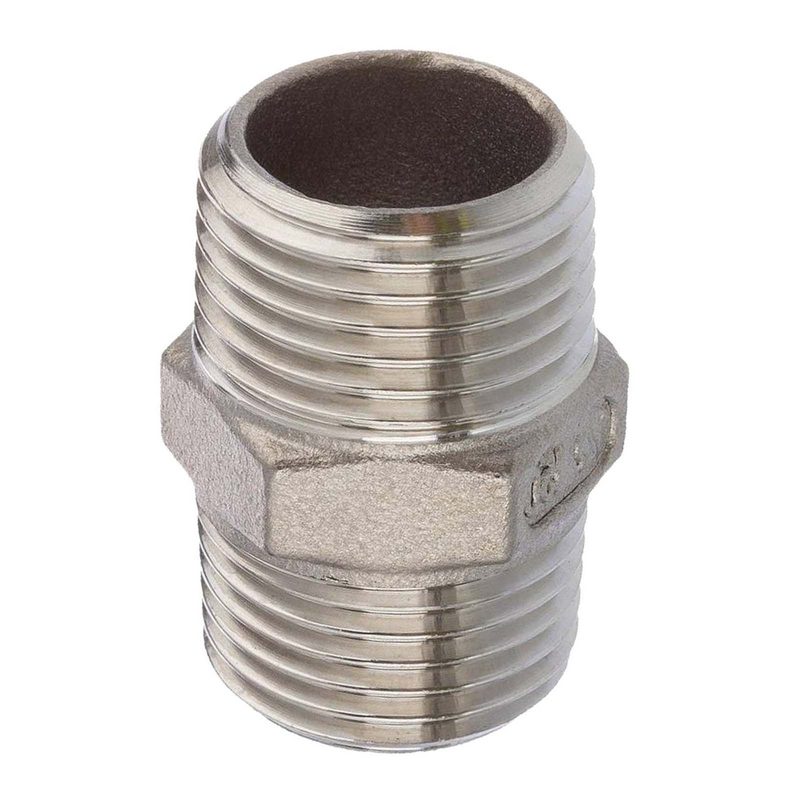 3/4" Edelstahl Fitting V4A AISI 316 Nr. 280 - Doppelnippel Außen x Außengewinde AG - PN 16 bar