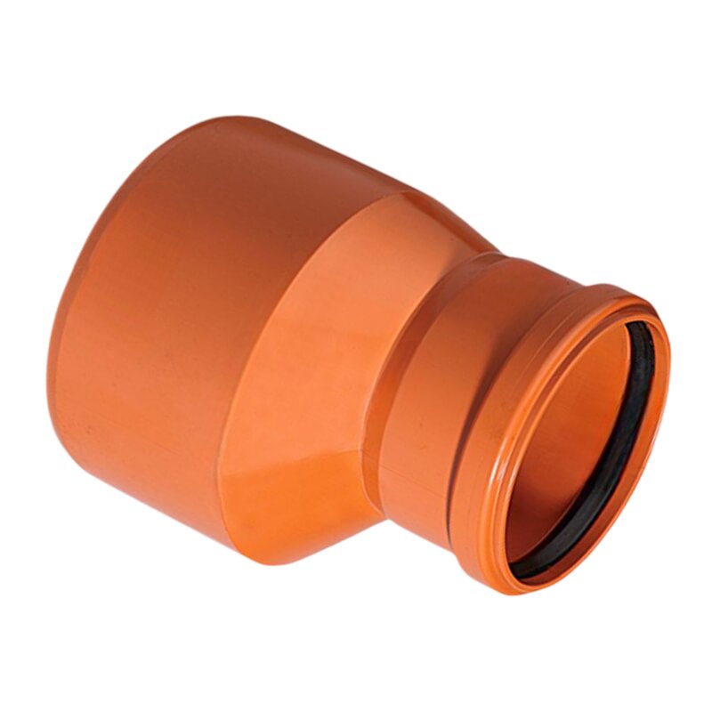 250 x 315 mm PVC Reduzierstück exzentrisch Abfluß Abwasser HT KG Rohr SN4 Muffe Stutzen rostbraun