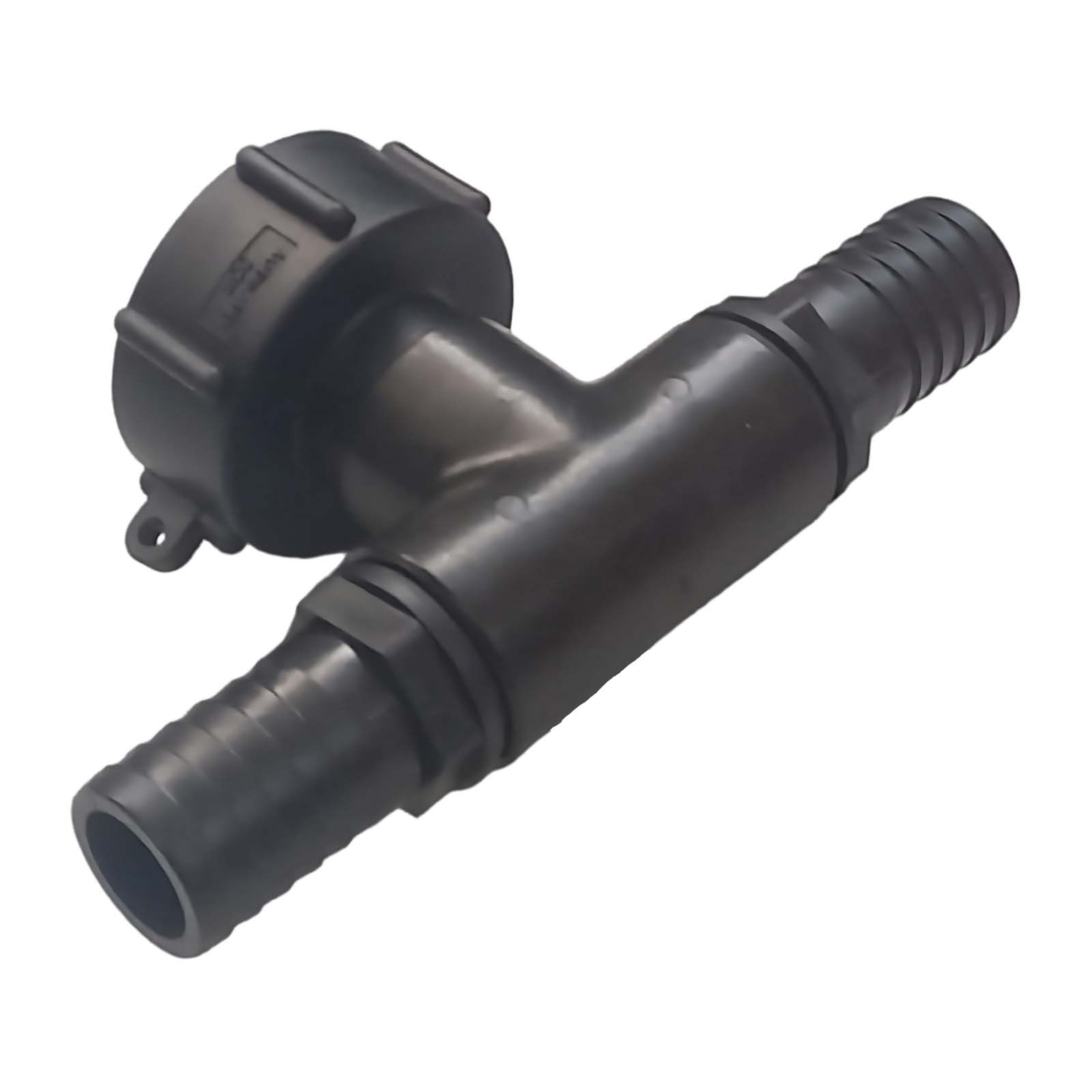 S60 x 6 IBC T-Stück Adapter 2-fach Tülle Stutzen 1 1/2" (38 mm) Container Fass Tank Zubehör PN 10 bar