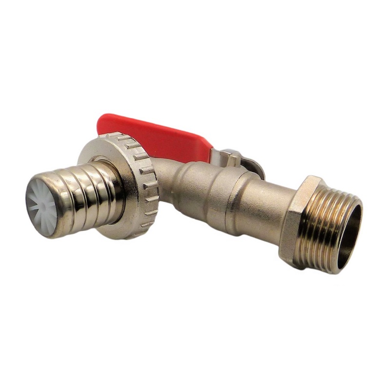 1" Messing Auslauf Kugel Wasser Hahn Ventil Aussengewinde Tülle 25 mm - PN 10 bar