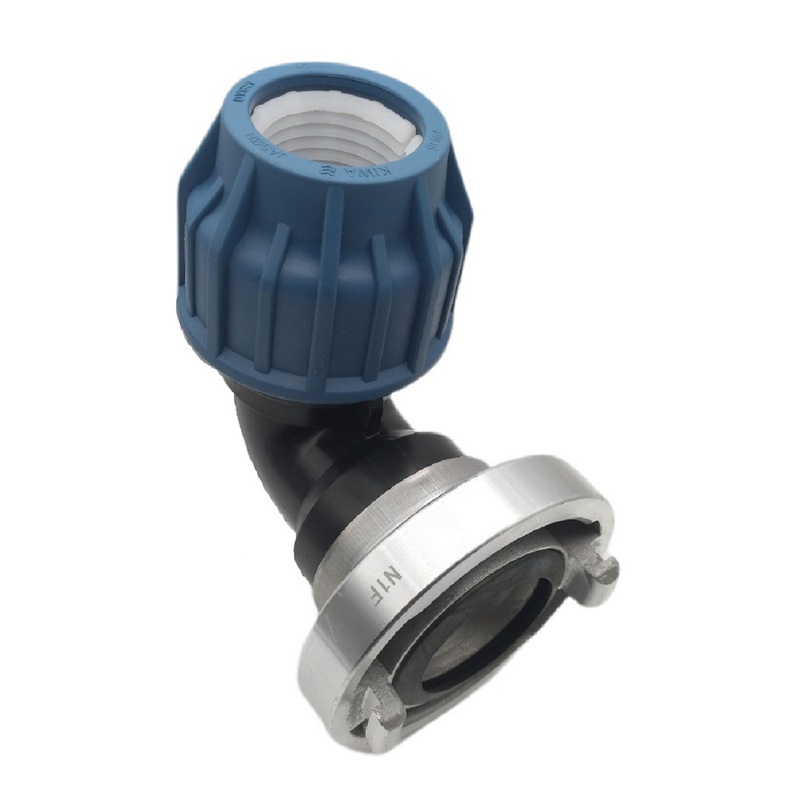 STORZ B DN 75 KA 89 Übergangsstück Adapter -> 50 mm PE Winkel 90° Rohr Klebeschlauch