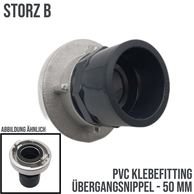 STORZ B DN 75 KA 89 Übergangsstück Adapter -> 40 mm PVC-U Klebe Fitting Übergangsnippel