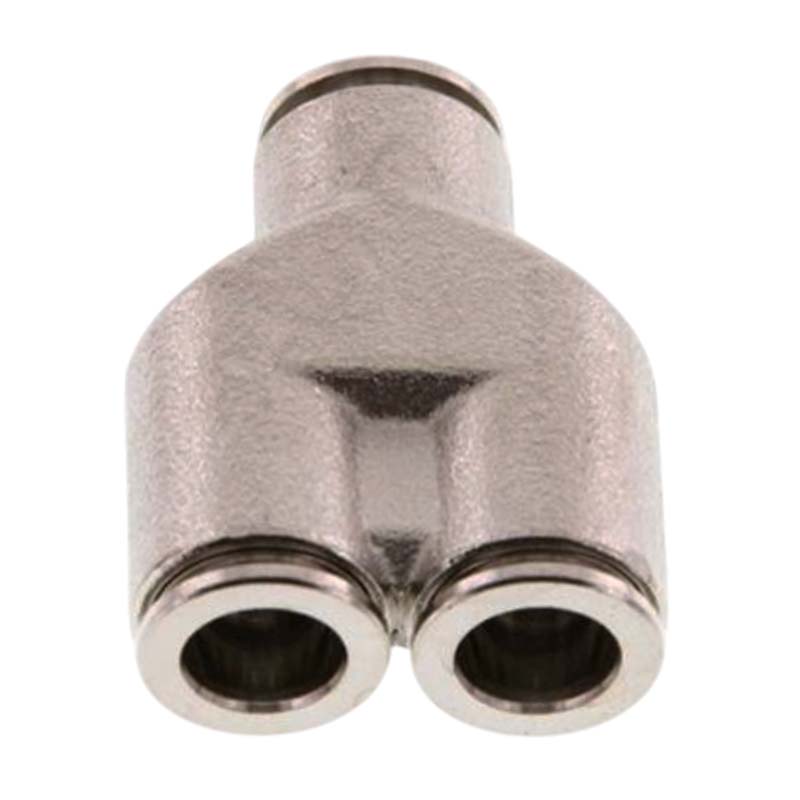 12 mm Pneumatik Schnell Steck Verbinder IQS Y-Stück MSV Messing PA PU Schlauch - PN 16 bar
