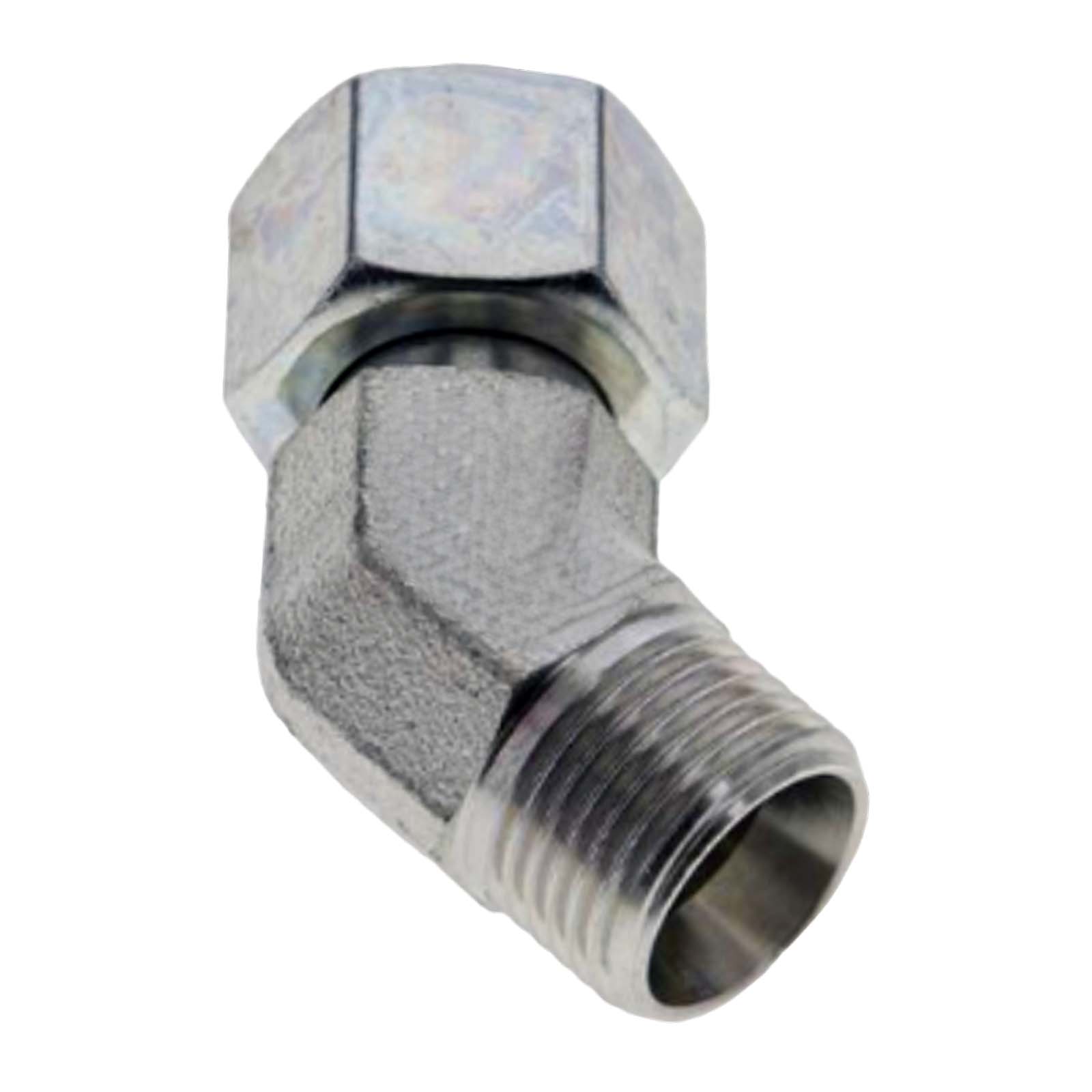 28 L Schneidring Verschraubung einstellbarer Winkel 45° M 36 x 2,0 AG x IG ohne Mutter / Schneidring - PN 160 bar