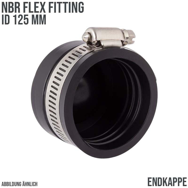125 mm NBR Flex Fitting Endkappe Verbinder Reparatur (Klemmbereich 115 - 128 mm)