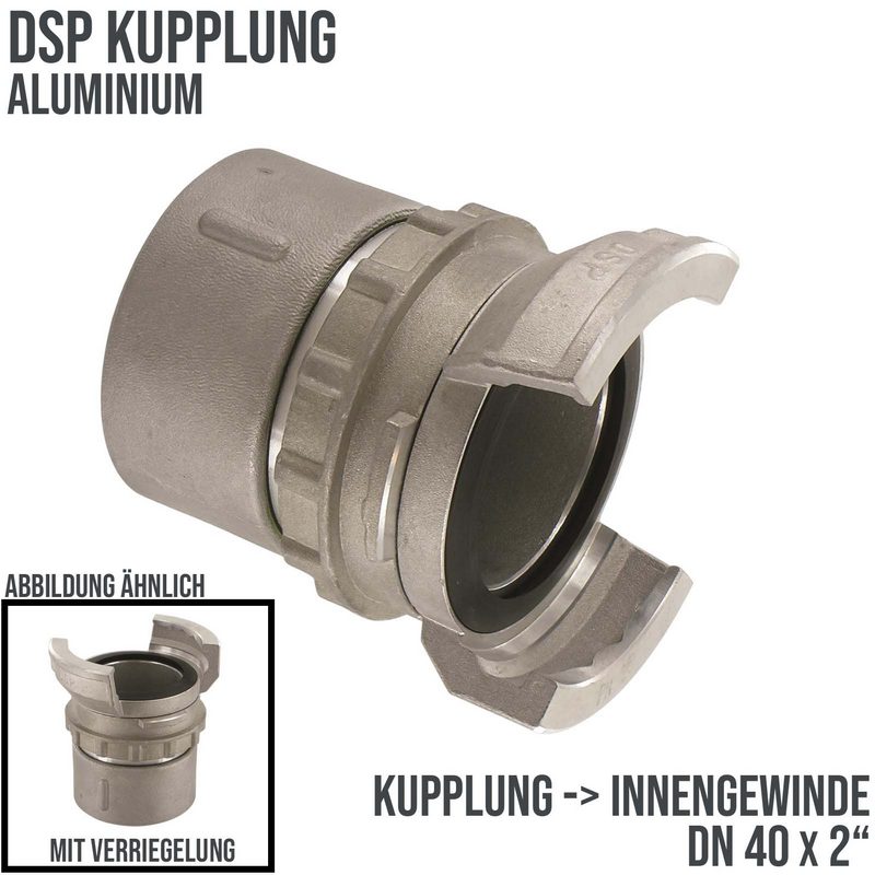 DN 40 DSP Kupplung Aluminium BSP Innengewinde IG 2" Verriegelung - PN 16 bar