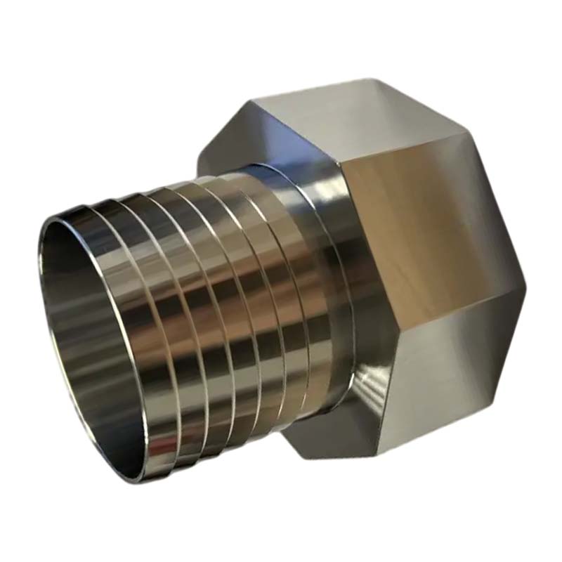 S60 x 6 IBC Adapter Schlauchtülle 51 mm 2" Edelstahl AISI 316 Container Fass  PN 16 bar