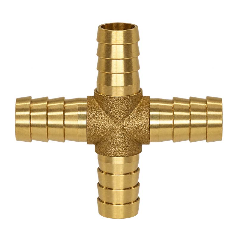 10 mm - 3/8" Zoll Kreuz Schlauch Verbinder Verteiler Tülle Kupplung Reparatur Messing PN 10 bar