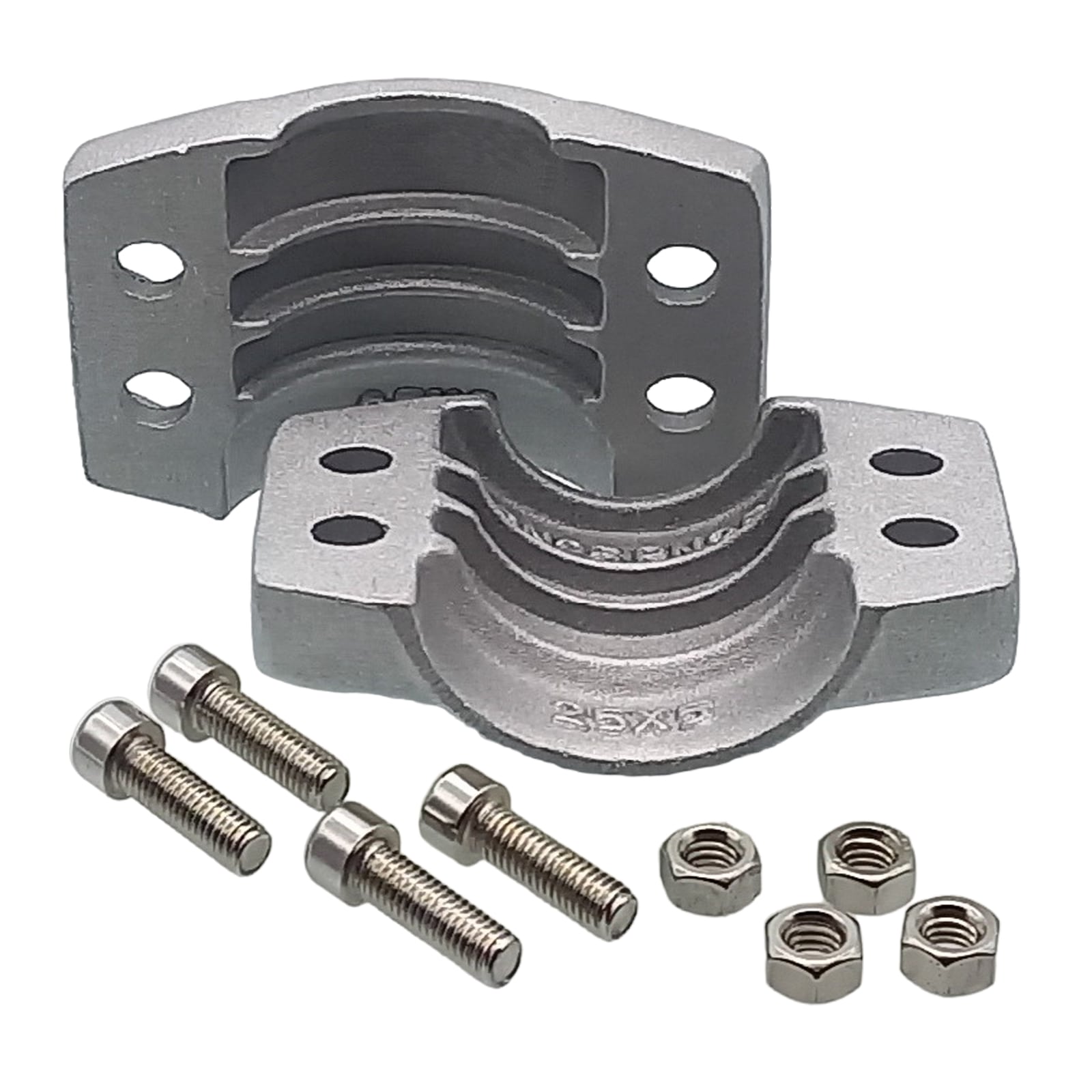 DN 200 Klemmschale Aluminium Spannbereich 222 - 229 mm für Schlauch ID x AD 200 x 224 mm - PN 16 bar