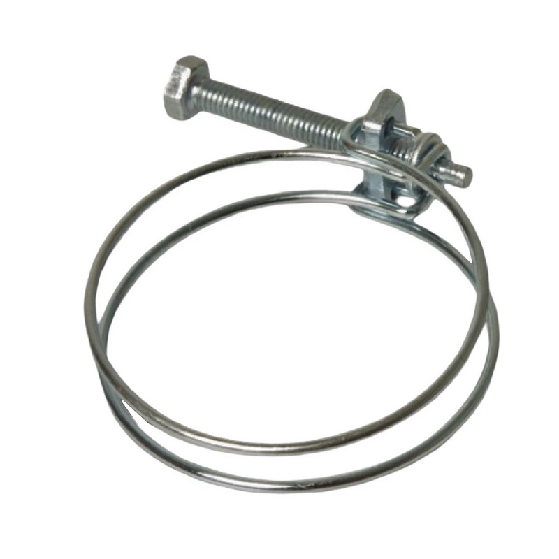 43 - 48 mm 2-Draht Schlauch Schelle W1 Stahl verzinkt Schraube M6 x 50 Draht 2,0 mm