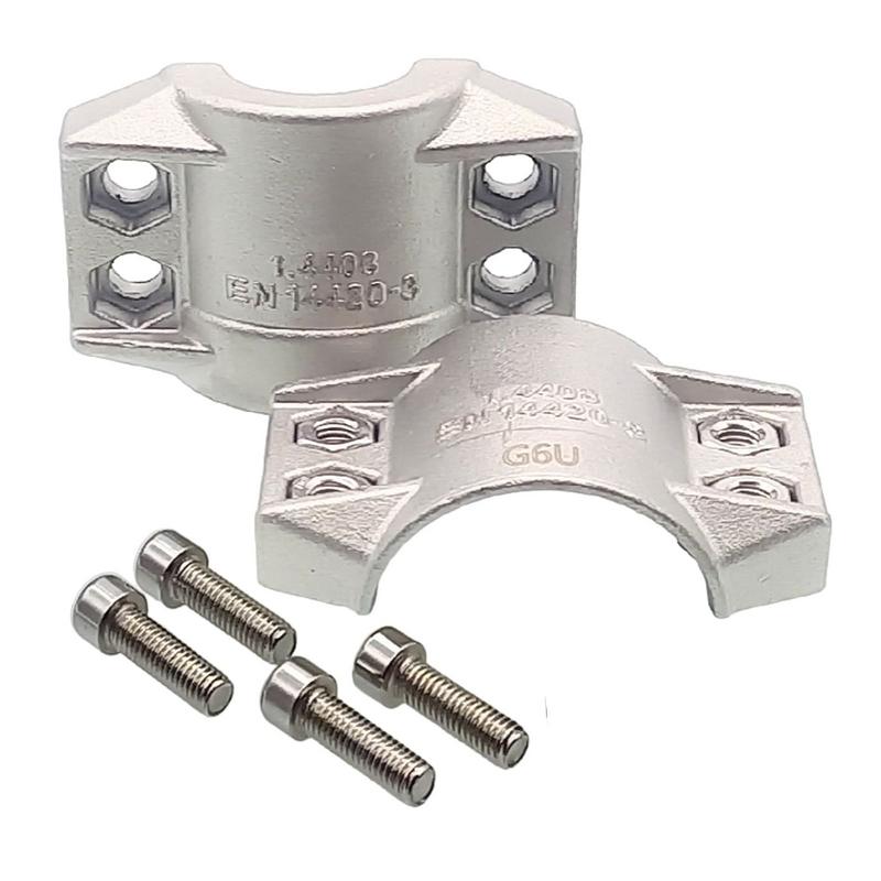 DN 25 Klemmschale Edelstahl AISI 316 Spannbereich 36 - 39 mm für Schlauch ID x AD 25 x 37 mm - PN 25 bar