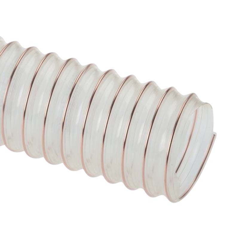 175 mm PU Saug Ansaug Druck Spiral Flex Staub Holz Metall Späne Schlauch Anlage - Wandstärke 0,4 mm  - PN 0,09 bar