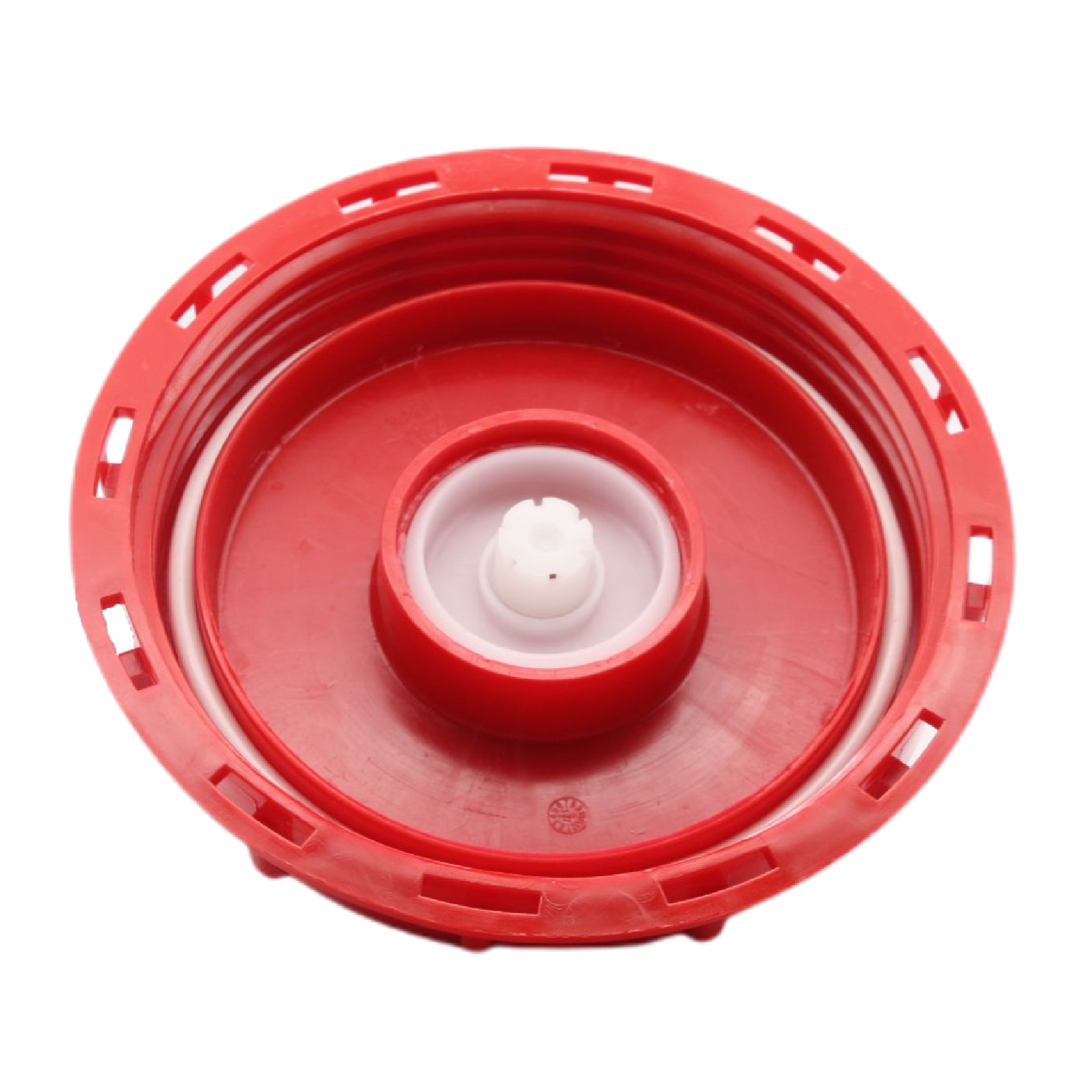S165 x 7 DN 150 (AD 187 mm) IBC Container Einlass Deckel Verschlus Zubehör mit Einlüftung - rot