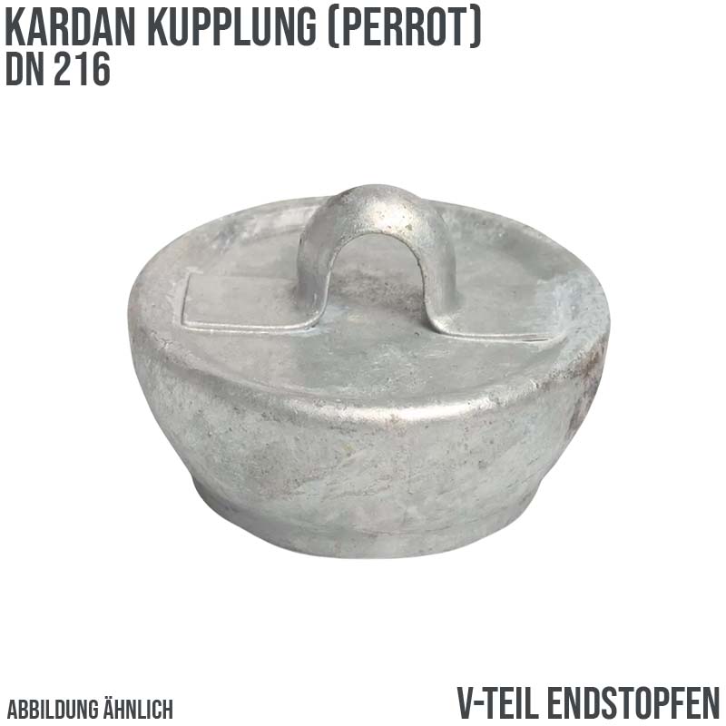 DN 216 Kardan Perrot Kupplung V-Teil Endstopfen Gülle Schlamm Schlauch