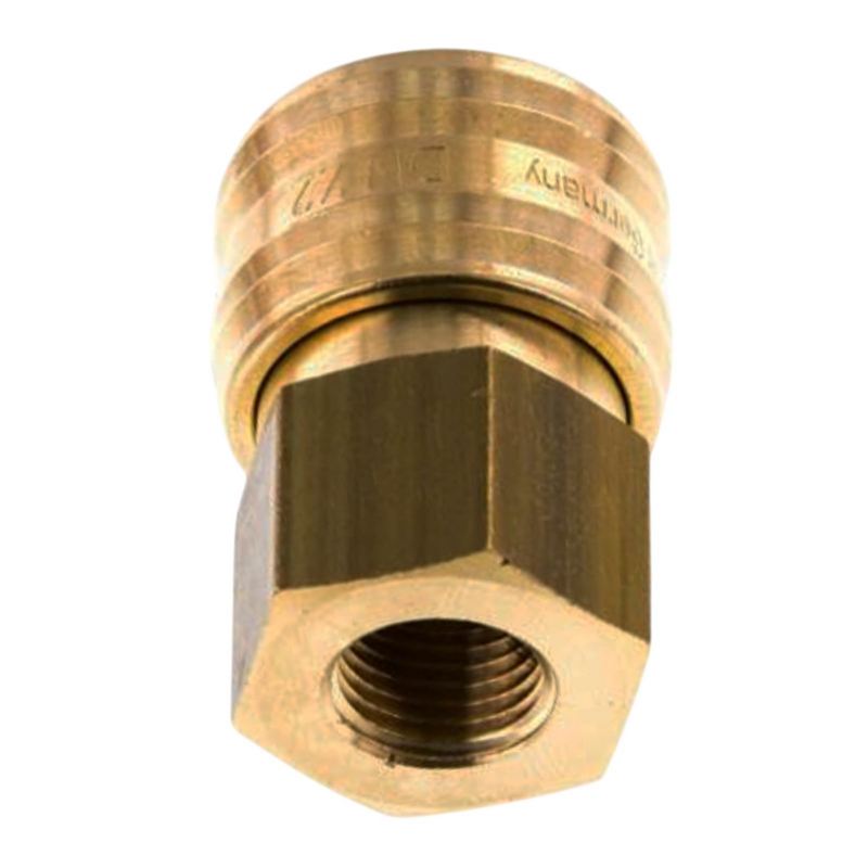 1/8" Druckluft Kupplung Dose Schnell Messing NW 7,2 mit Innengewinde IG - PN 35 bar