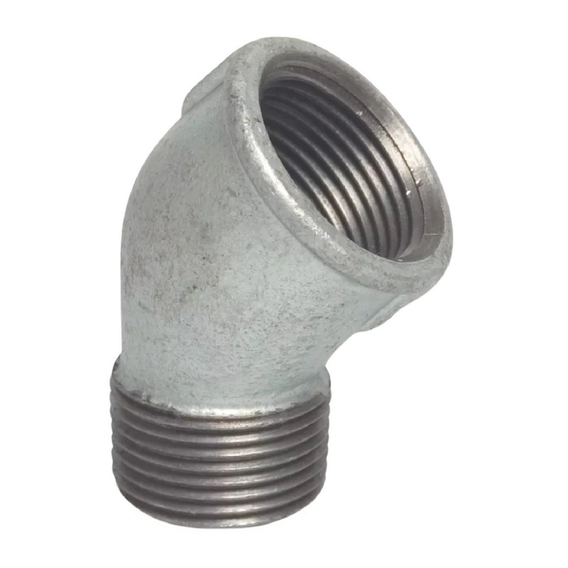 3/4" Gusseisen Temperguss Fitting Nr. 121 Winkel 45° Innen x Außengewinde IG x AG DVGW PN 25 bar