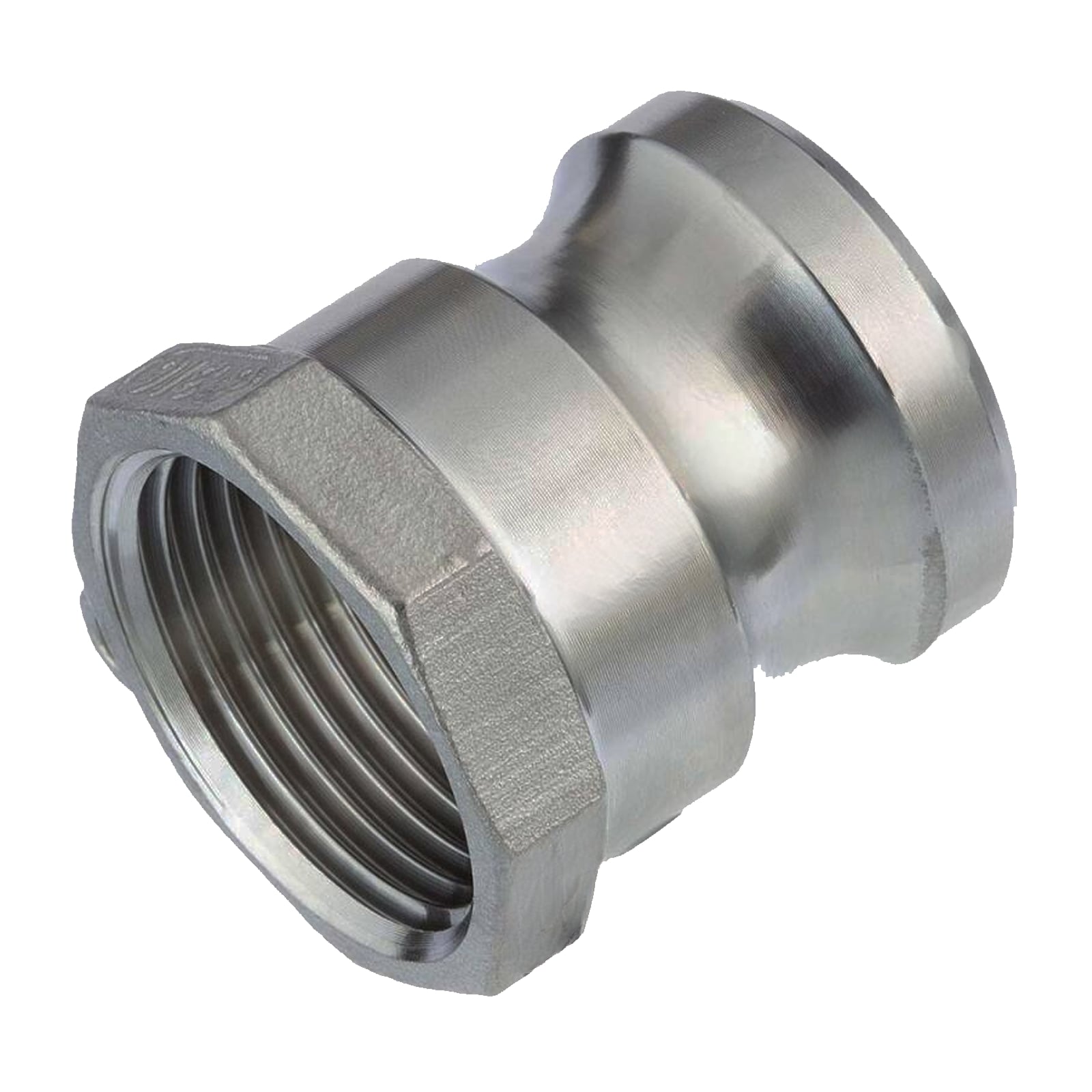 Kamlock Typ A - Vaterteil Edelstahl V2A (AISI 316) - 175,8 mm Stecker mit Innengewinde (IG) 6" Zoll DN 150 - 5 bar