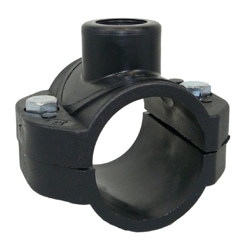 32 mm x 3/4" PP PE Anbohr Abzweig Schelle Klemmschale x Innengewinde DVGW [PN16]