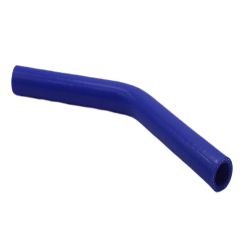 8 x 16 mm Kühlerschlauch Silikon Bogen 45° LLK Ladeluft Kühlmittel Schlauch blau (12 bar) - 152 mm