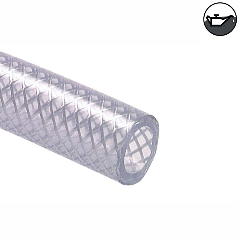 6 x 12 mm Gewebe Druck Öl Universal Wasser Luft Kompressor Schlauch klar PN 25 bar