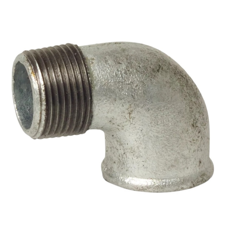 1/2" Gusseisen Temperguss Fitting Nr. 92 Winkel 90° Innen x Außengewinde IG x AG DVGW PN 25 bar