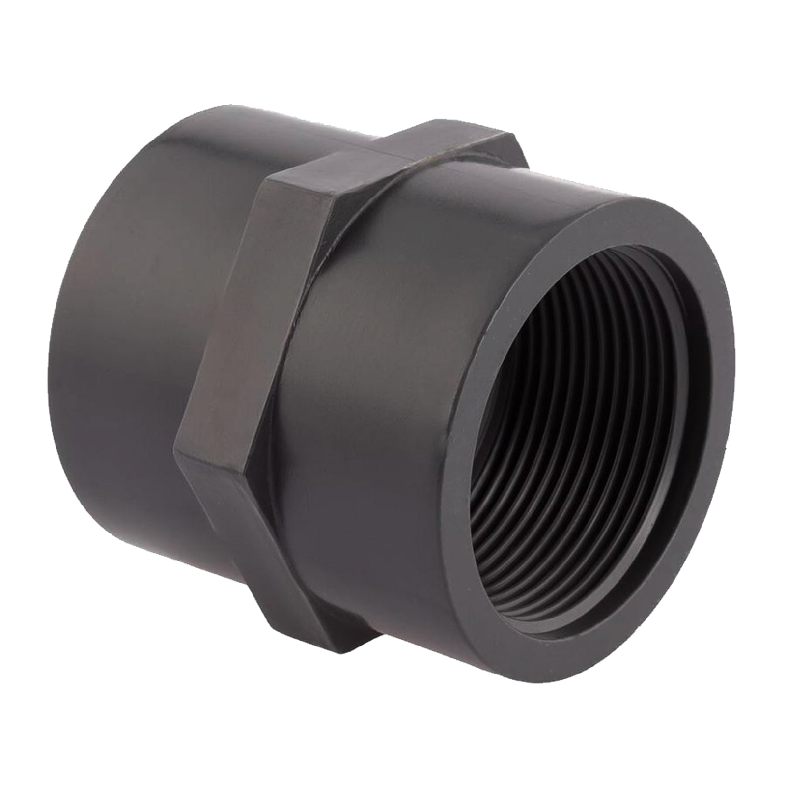1/2" PVC Fitting Gewinde Muffe 2-fach Innengewinde Verbinder - PN 10 bar